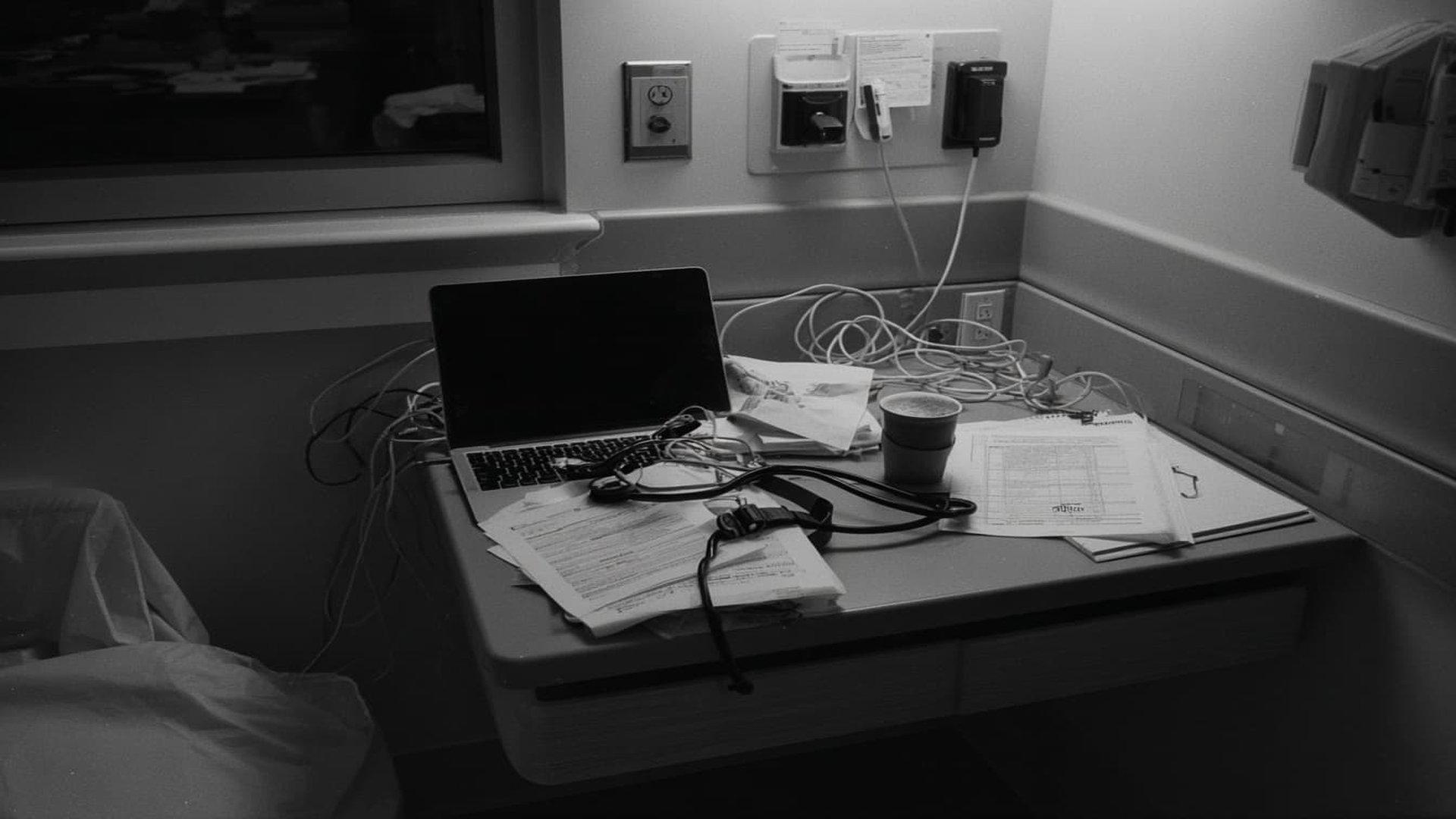 ChatGPT Health: Klinisches Arbeitsumfeld mit medizinischen Geräten und Technologie