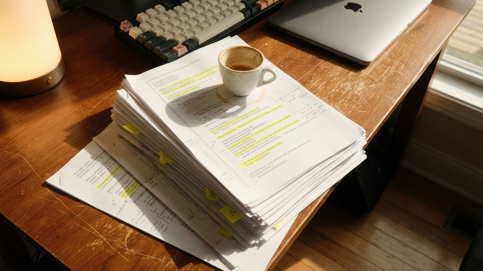 Geöffneter TypeScript-Quellcode auf einem Bildschirm mit leuchtenden Codezeilen und Architekturdiagrammen einer KI-Agenten-Laufzeitumgebung