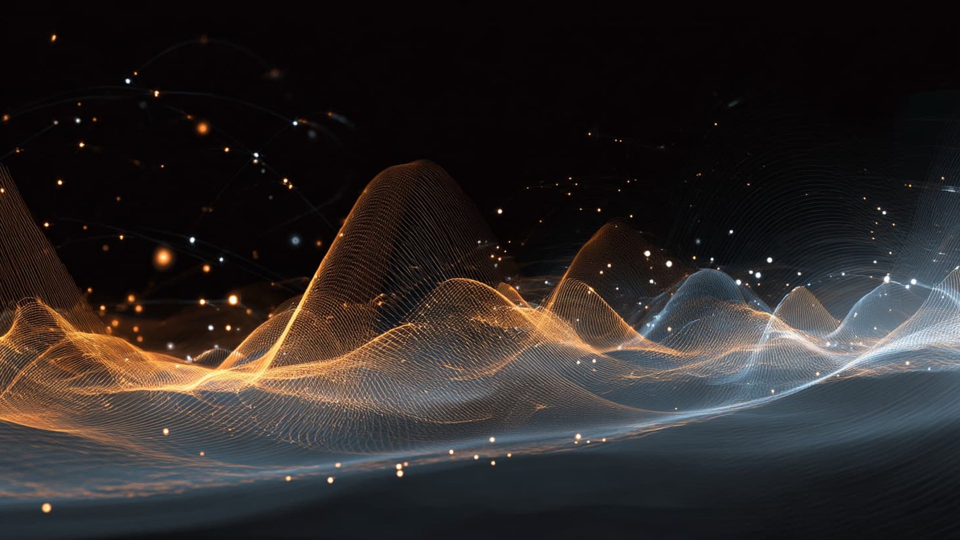 Abstrakte Visualisierung neuronaler Netzwerke und Energiefelder, symbolisch fur die Mixture-of-Experts Architektur von Kimi k2.5