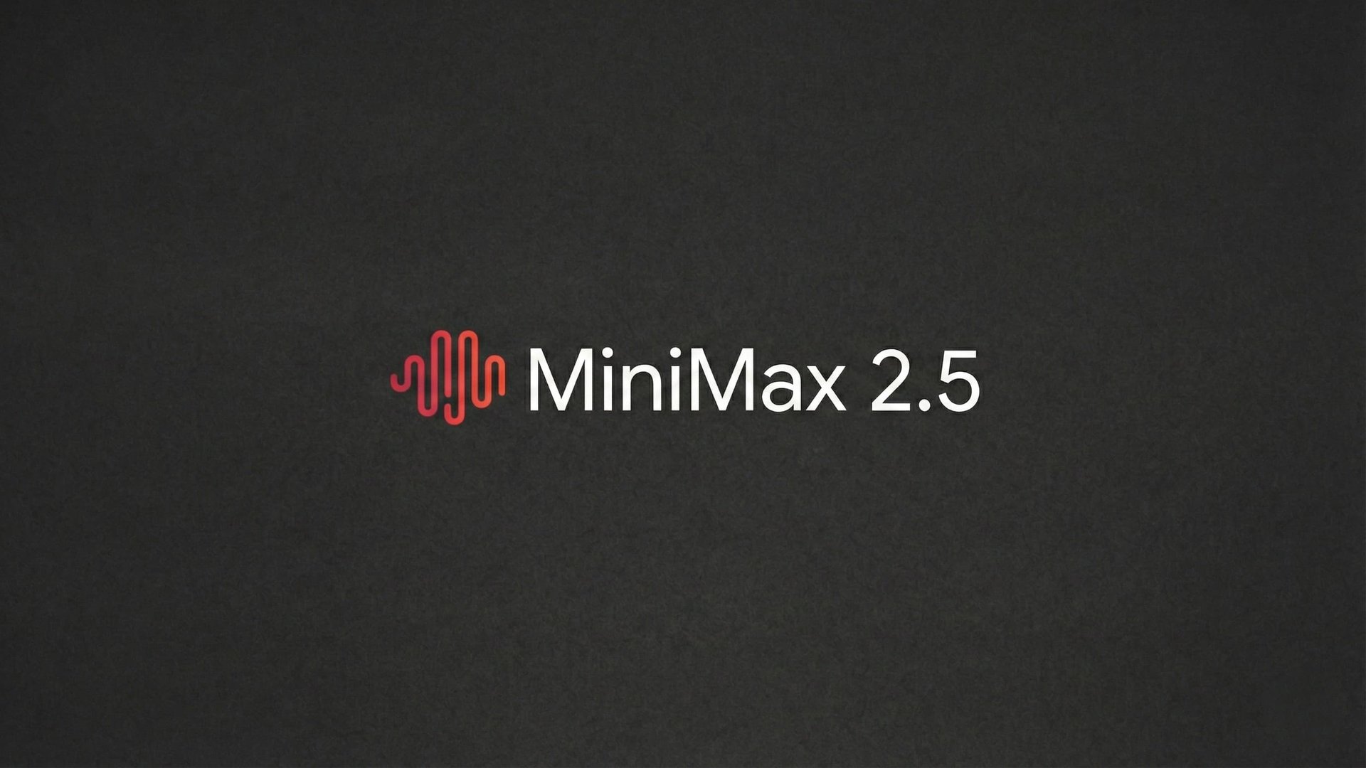 MiniMax M2.5 Logo auf dunklem Hintergrund - Agent-native KI Architektur